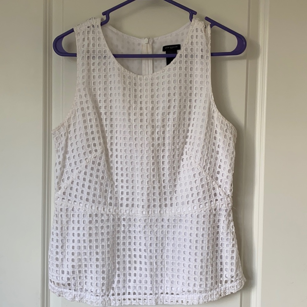 Ann Taylor white knit top